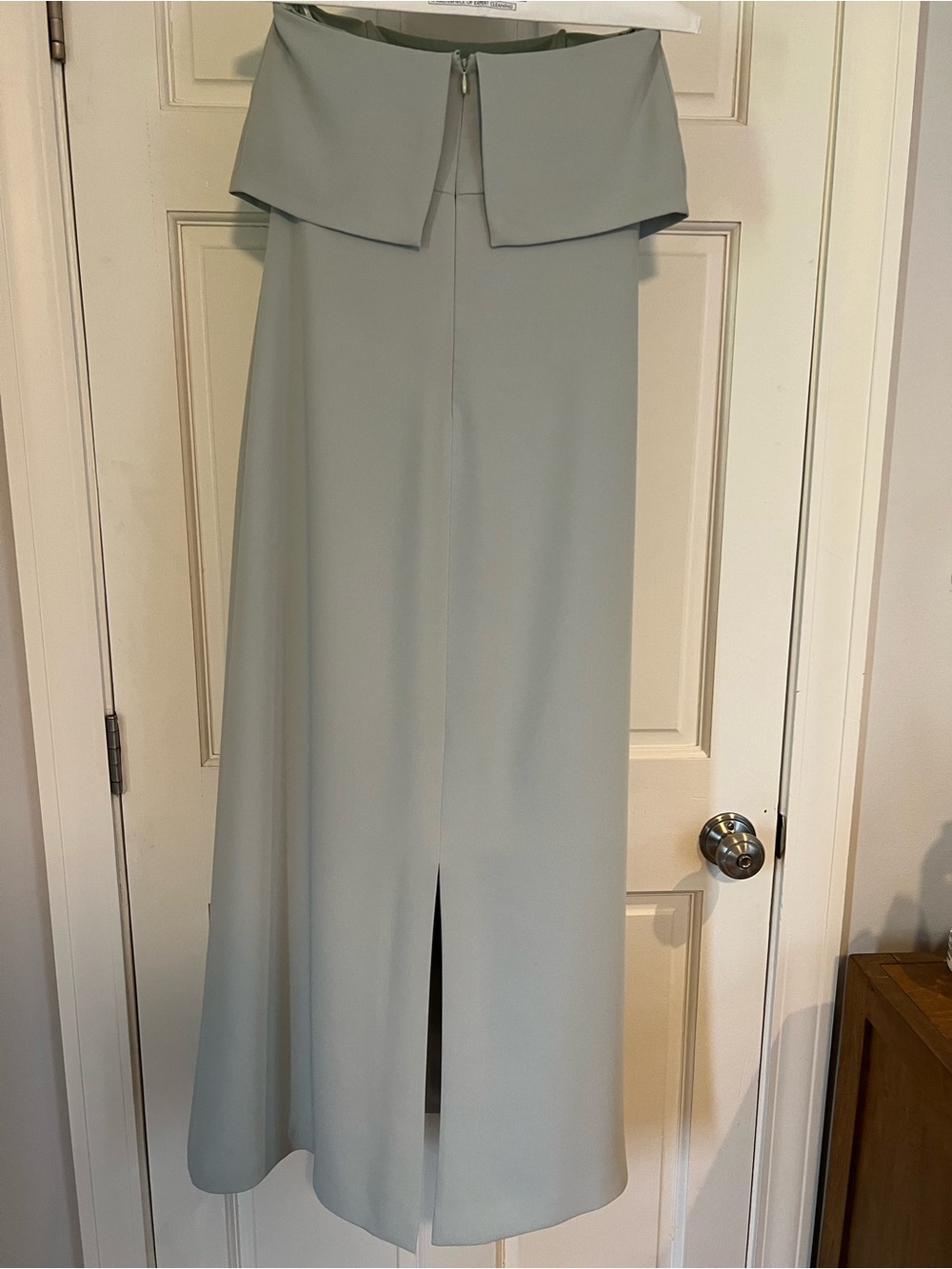 Reiss Strapless Maxi Dress in Light Sage Green - Picture 4 of 7